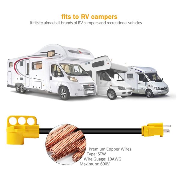 SnowyFox RV 15Amp to 50Amp Adapter - 15Male - Зображення 4